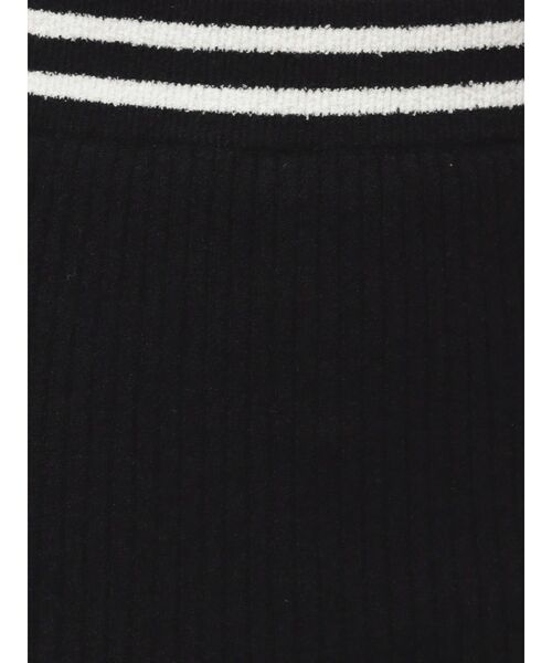 GYDA（ジェイダ）の「ラインパイルニット スカートライクショートパンツ（スカート・レディース・ブラック/オフホワイト・FREE）」の12枚目の写真