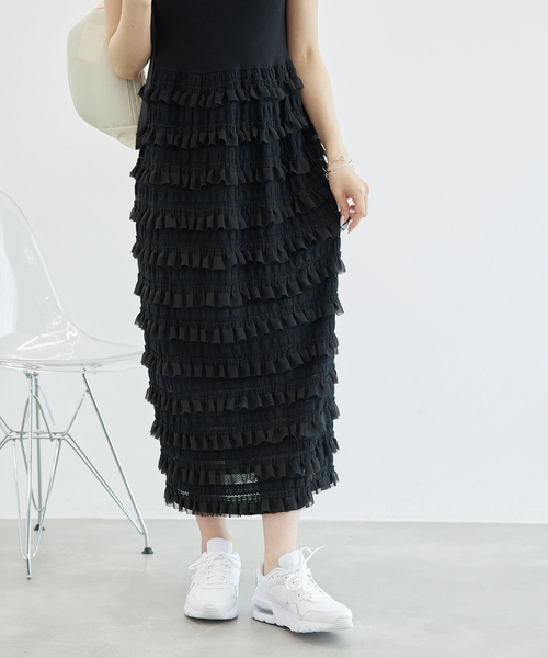 セール】フリルティアードノースリーブワンピース（ワンピース）｜ROPE