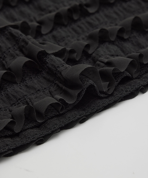 ROPE' PICNIC（ロペピクニック）の「フリルティアードノースリーブワンピース（ワンピース・レディース・キナリ/ブラック・38）」の12枚目の写真