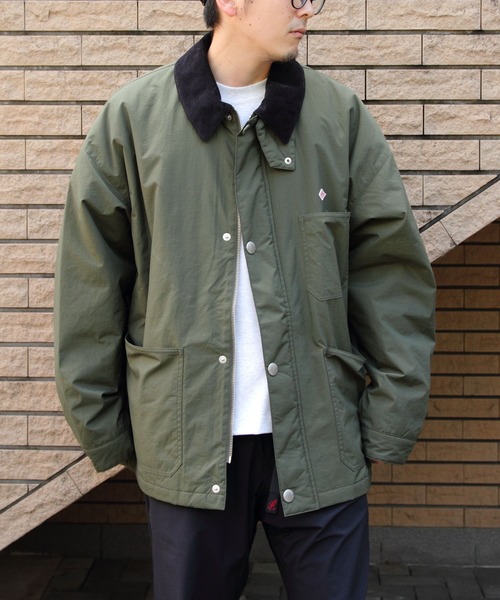 XL相当✨ダントン カバーオール ナイロンジャケット カーキ セール】DANTON/ダントン ナイロンカバーオールジャケット NYLON