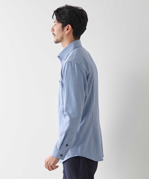 UNION STATION(ユニオンステーション)の「シャークスキンホリゾンタルカラーシャツ(シャツ/ブラウス・メンズ・ホワイト/グレー/サックスブルー・L/LL/M/S)」の11枚目の写真