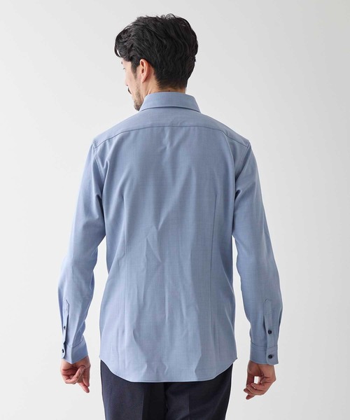 UNION STATION(ユニオンステーション)の「シャークスキンホリゾンタルカラーシャツ(シャツ/ブラウス・メンズ・ホワイト/グレー/サックスブルー・L/LL/M/S)」の12枚目の写真