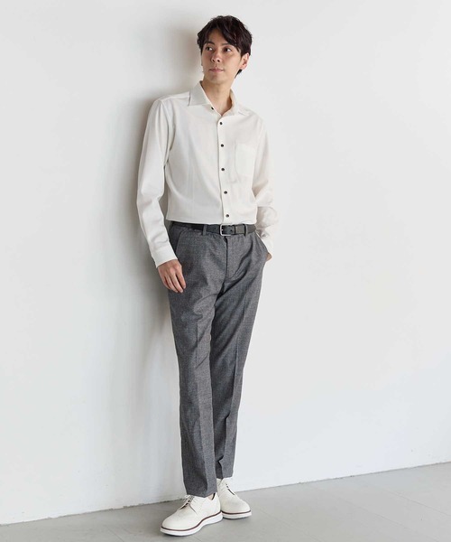 UNION STATION(ユニオンステーション)の「シャークスキンホリゾンタルカラーシャツ(シャツ/ブラウス・メンズ・ホワイト/グレー/サックスブルー・L/LL/M/S)」の19枚目の写真