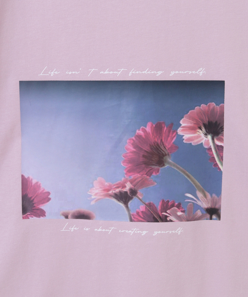 SOFFITTO（ソフィット）の「USAコットン天竺接触冷感転写プリントTシャツ(取り扱い店舗限定)（Tシャツ/カットソー・レディース・グレイッシュベージュ/オフホワイト/ラベンダー/チャコールグレー・FREE）」の9枚目の写真