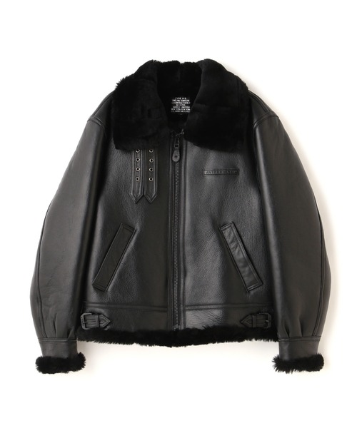 訳ありAVIREX アヴィレックス　B-3フライトジャケット ミリタリー 36 AVIREX B-3 フライトジャケット ムートン ブラック [ 36サイズ