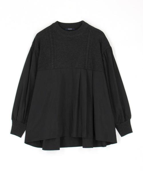 Grand PARK（グランドパーク）の「ニットブラウス ドッキングプルオーバー（シャツ/ブラウス・レディース・ブラック/ホワイト/ピンク/ブラウン・FREE）」の22枚目の写真