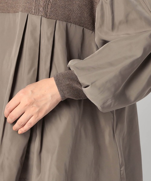 Grand PARK（グランドパーク）の「ニットブラウス ドッキングプルオーバー（シャツ/ブラウス・レディース・ブラック/ホワイト/ピンク/ブラウン・FREE）」の12枚目の写真