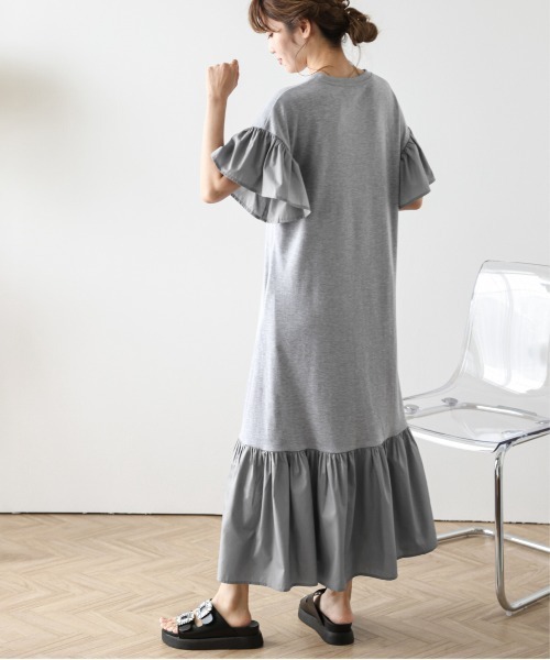 SUGAR BISKET（シュガービスケット）の「フリルドッキングロングワンピース（ワンピース・レディース・ネイビー/グレー/ブラック・フリー）」の14枚目の写真