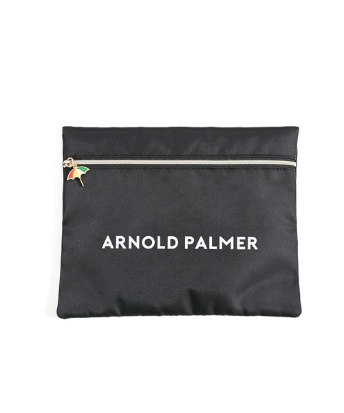 Arnold Palmer(アーノルドパーマー)の「アーノルドパーマー フラットポーチ(ポーチ・レディース・ブラック/ベージュ/ホワイト・F)」の1枚目の写真