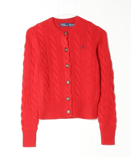 RRL Ralph Lauren 赤 ケーブル ニット カーディガン M RRL Ralph Lauren 赤 ケーブル ニット カーディガン M 大人気【ラルフ