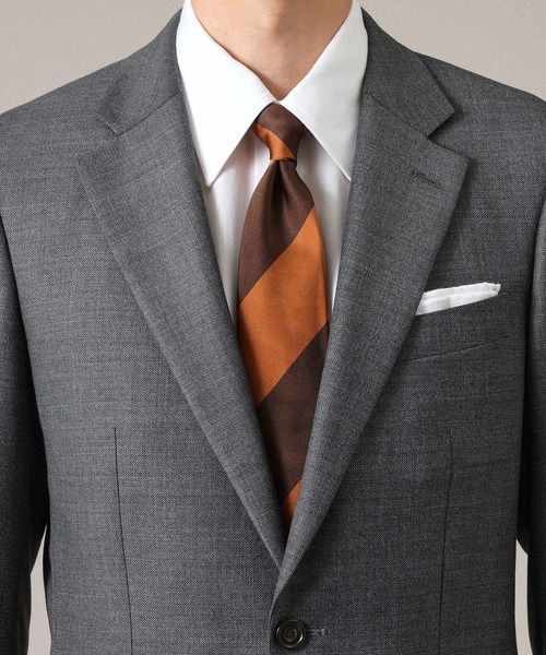 TAKEO KIKUCHI（タケオキクチ）の「◆【Made in JAPAN】マットサテン ストライプ ネクタイ（ネクタイ・メンズ・ターコイズブルー系3/ブラック系2/レンガ・00）」の3枚目の写真