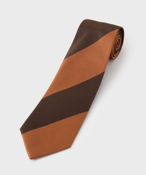 TAKEO KIKUCHI（タケオキクチ）の「◆【Made in JAPAN】マットサテン ストライプ ネクタイ（ネクタイ・メンズ・ターコイズブルー系3/ブラック系2/レンガ・00）」の4枚目の写真