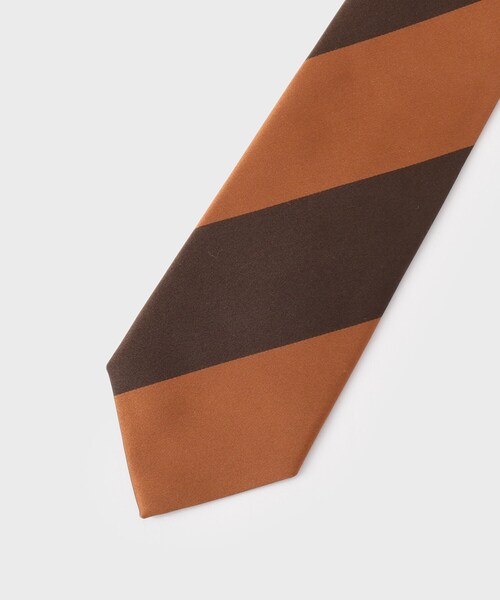 TAKEO KIKUCHI（タケオキクチ）の「◆【Made in JAPAN】マットサテン ストライプ ネクタイ（ネクタイ・メンズ・ターコイズブルー系3/ブラック系2/レンガ・00）」の5枚目の写真