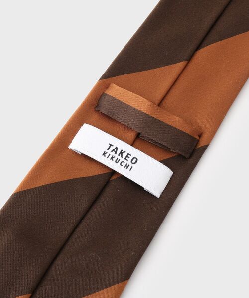 TAKEO KIKUCHI（タケオキクチ）の「◆【Made in JAPAN】マットサテン ストライプ ネクタイ（ネクタイ・メンズ・ターコイズブルー系3/ブラック系2/レンガ・00）」の7枚目の写真