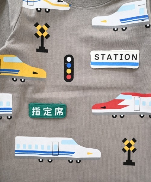 CHEEK ROOM（チークルーム）の「CHEEK ROOM/チークルーム 新幹線ロングＴシャツ（Tシャツ/カットソー・キッズ・ブルー/チャコールグレー/イエロー・90cm/100cm/110cm/120cm/130cm/80ｃｍ）」の17枚目の写真