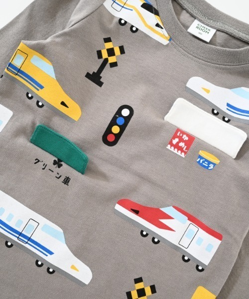 CHEEK ROOM（チークルーム）の「CHEEK ROOM/チークルーム 新幹線ロングＴシャツ（Tシャツ/カットソー・キッズ・ブルー/チャコールグレー/イエロー・90cm/100cm/110cm/120cm/130cm/80ｃｍ）」の19枚目の写真