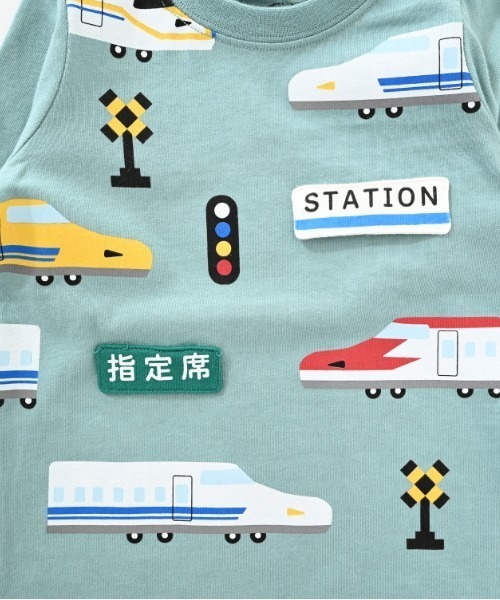 CHEEK ROOM（チークルーム）の「CHEEK ROOM/チークルーム 新幹線ロングＴシャツ（Tシャツ/カットソー・キッズ・ブルー/チャコールグレー/イエロー・90cm/100cm/110cm/120cm/130cm/80ｃｍ）」の20枚目の写真