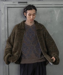 HARE | メランジラメモヘアニットブルゾン(HARE)(ニット/セーター)