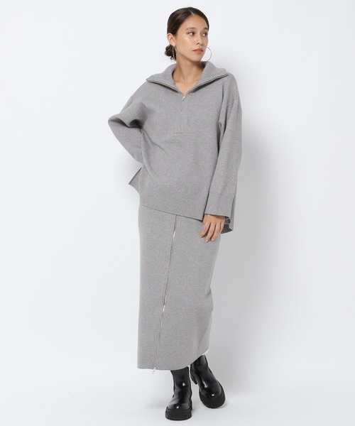 HEREIAM（ヘレイアム）の「【HEREIAM】マシンウォッシャブル可/ファインタッチZIPニットスカート（スカート・レディース・ブラック/グレー・SMALL/MEDIUM）」の22枚目の写真
