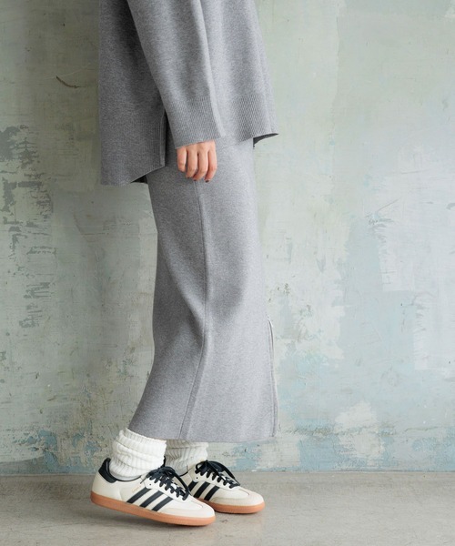 HEREIAM（ヘレイアム）の「【HEREIAM】マシンウォッシャブル可/ファインタッチZIPニットスカート（スカート・レディース・ブラック/グレー・SMALL/MEDIUM）」の7枚目の写真