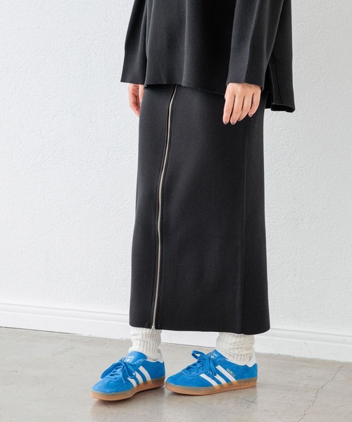 HEREIAM（ヘレイアム）の「【HEREIAM】マシンウォッシャブル可/ファインタッチZIPニットスカート（スカート・レディース・ブラック/グレー・SMALL/MEDIUM）」の16枚目の写真