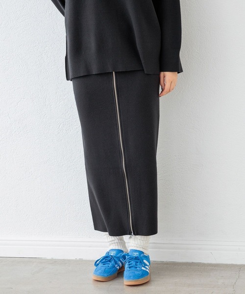 HEREIAM（ヘレイアム）の「【HEREIAM】マシンウォッシャブル可/ファインタッチZIPニットスカート（スカート・レディース・ブラック/グレー・SMALL/MEDIUM）」の17枚目の写真