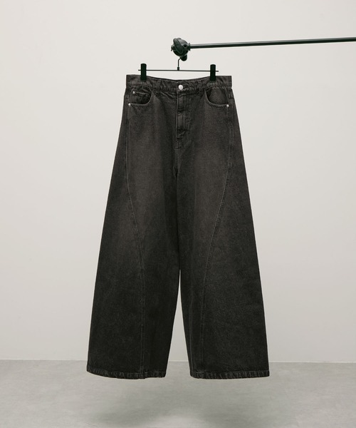 ENDER PRODUCTS（エンダープロダクツ）の「ヴィンテージ加工立体裁断フレアワイドデニム【ENDER PRODUCTS/エンダープロダクツ】（デニムパンツ・メンズ・ブルー/グレー/ブラック・L/M）」の10枚目の写真