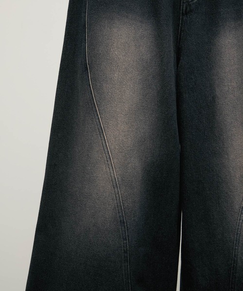 ENDER PRODUCTS（エンダープロダクツ）の「ヴィンテージ加工立体裁断フレアワイドデニム【ENDER PRODUCTS/エンダープロダクツ】（デニムパンツ・メンズ・ブルー/グレー/ブラック・L/M）」の15枚目の写真