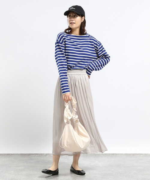 GLOBAL WORK Smile Seed Store(グローバルワーク スマイルシードストア)の「コットンボーダーTシャツ/長袖/118571(Tシャツ/カットソー・レディース・ダークブルー/その他/ブルー系その他5/グレー・LARGE/SMALL/MEDIUM/X-LARGE)」の15枚目の写真