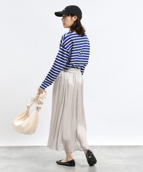 GLOBAL WORK Smile Seed Store(グローバルワーク スマイルシードストア)の「コットンボーダーTシャツ/長袖/118571(Tシャツ/カットソー・レディース・ダークブルー/その他/ブルー系その他5/グレー・LARGE/SMALL/MEDIUM/X-LARGE)」の16枚目の写真