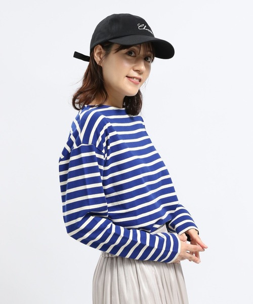 GLOBAL WORK Smile Seed Store(グローバルワーク スマイルシードストア)の「コットンボーダーTシャツ/長袖/118571(Tシャツ/カットソー・レディース・ダークブルー/その他/ブルー系その他5/グレー・LARGE/SMALL/MEDIUM/X-LARGE)」の18枚目の写真