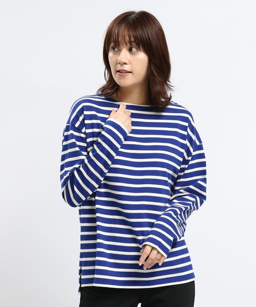 GLOBAL WORK Smile Seed Store(グローバルワーク スマイルシードストア)の「コットンボーダーTシャツ/長袖/118571(Tシャツ/カットソー・レディース・ダークブルー/その他/ブルー系その他5/グレー・LARGE/SMALL/MEDIUM/X-LARGE)」の22枚目の写真