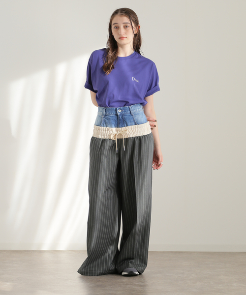 DIME(ダイム)の「【Dime/ダイム】 CLASSIC SMALL LOGO T-SHIRT:Tシャツ(Tシャツ/カットソー・レディース・ブルー/ブラウン・SMALL/MEDIUM)」の6枚目の写真
