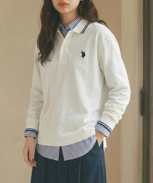 ツインティップライン ワンポイント刺繍ロゴ ロングスリーブポロシャツ FRED PERRY（フレッドペリー） ポロシャツ ポロ ツインティップライン