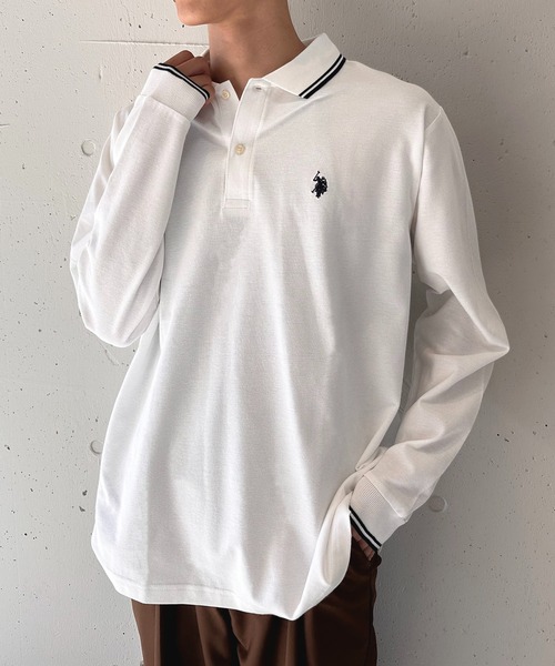 U.S. POLO ASSN.(ユーエスポロアッスン)の「【U.S. POLO ASSN.】Twin Tipped POLO shirts longsleeve /ティップラインロングスリーブポロシャツ(Tシャツ/カットソー・レディース・ブラック/ネイビー/ホワイト/グリーン/レッド/ダークブラウン・S/M/L/XL/XS)」の15枚目の写真