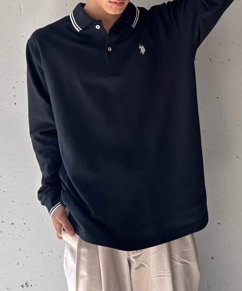 U.S. POLO ASSN.(ユーエスポロアッスン)の「【U.S. POLO ASSN.】Twin Tipped POLO shirts longsleeve /ティップラインロングスリーブポロシャツ(Tシャツ/カットソー・レディース・ブラック/ネイビー/ホワイト/グリーン/レッド/ダークブラウン・S/M/L/XL/XS)」の14枚目の写真