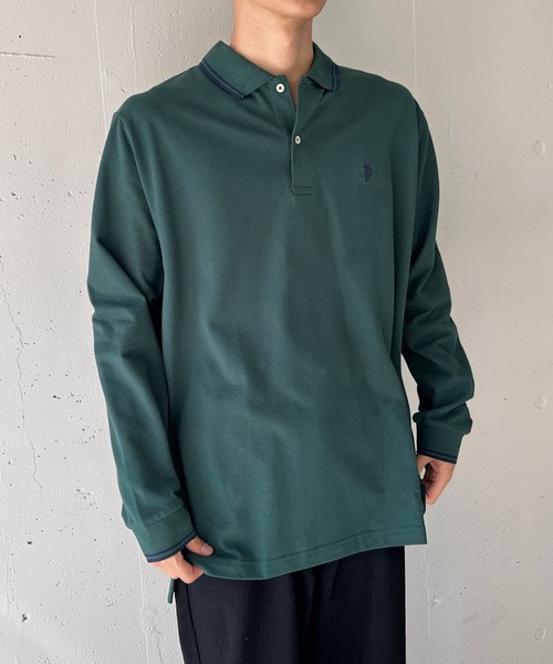 U.S. POLO ASSN.(ユーエスポロアッスン)の「【U.S. POLO ASSN.】Twin Tipped POLO shirts longsleeve /ティップラインロングスリーブポロシャツ(Tシャツ/カットソー・レディース・ブラック/ネイビー/ホワイト/グリーン/レッド/ダークブラウン・S/M/L/XL/XS)」の16枚目の写真