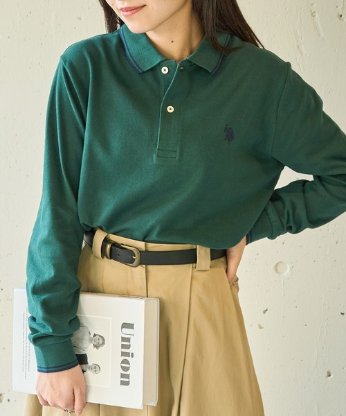 U.S. POLO ASSN.(ユーエスポロアッスン)の「【U.S. POLO ASSN.】Twin Tipped POLO shirts longsleeve /ティップラインロングスリーブポロシャツ(Tシャツ/カットソー・レディース・ブラック/ネイビー/ホワイト/グリーン/レッド/ダークブラウン・S/M/L/XL/XS)」の21枚目の写真