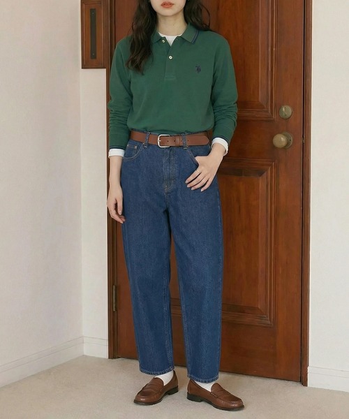 U.S. POLO ASSN.(ユーエスポロアッスン)の「【U.S. POLO ASSN.】Twin Tipped POLO shirts longsleeve /ティップラインロングスリーブポロシャツ(Tシャツ/カットソー・レディース・ブラック/ネイビー/ホワイト/グリーン/レッド/ダークブラウン・S/M/L/XL/XS)」の20枚目の写真