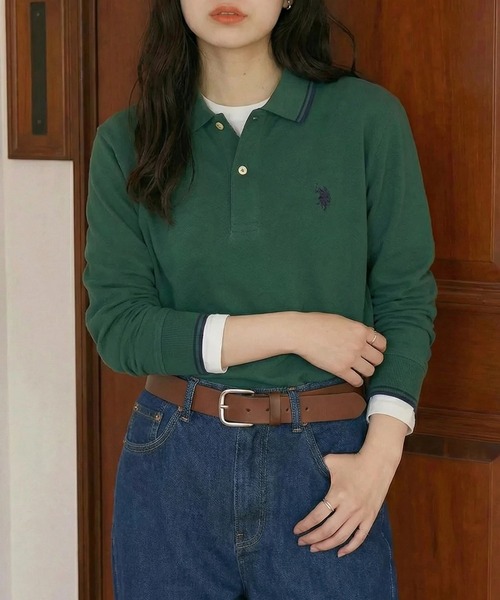 U.S. POLO ASSN.(ユーエスポロアッスン)の「【U.S. POLO ASSN.】Twin Tipped POLO shirts longsleeve /ティップラインロングスリーブポロシャツ(Tシャツ/カットソー・レディース・ブラック/ネイビー/ホワイト/グリーン/レッド/ダークブラウン・S/M/L/XL/XS)」の17枚目の写真