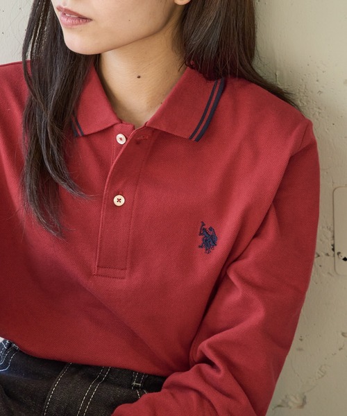 U.S. POLO ASSN.(ユーエスポロアッスン)の「【U.S. POLO ASSN.】Twin Tipped POLO shirts longsleeve /ティップラインロングスリーブポロシャツ(Tシャツ/カットソー・レディース・ブラック/ネイビー/ホワイト/グリーン/レッド/ダークブラウン・S/M/L/XL/XS)」の22枚目の写真