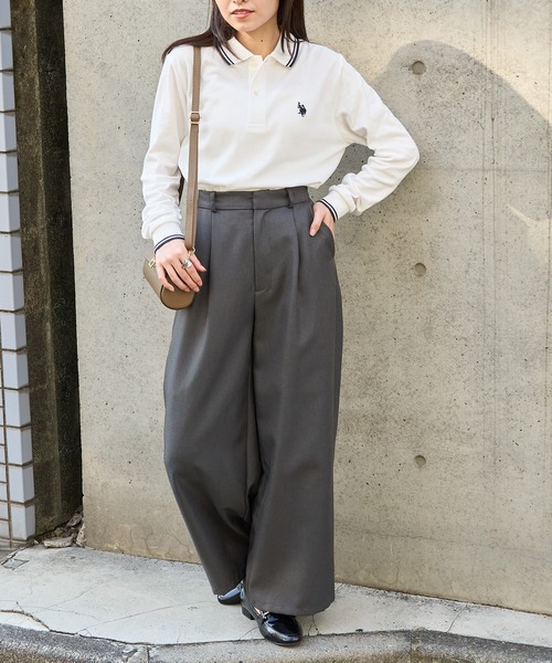 U.S. POLO ASSN.(ユーエスポロアッスン)の「【U.S. POLO ASSN.】Twin Tipped POLO shirts longsleeve /ティップラインロングスリーブポロシャツ(Tシャツ/カットソー・レディース・ブラック/ネイビー/ホワイト/グリーン/レッド/ダークブラウン・S/M/L/XL/XS)」の11枚目の写真