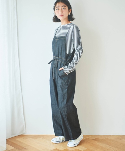 mil(ミル)の「【150㎝前後の小柄さんサイズ】ボーダーテレコメロウトップス(Tシャツ/カットソー・レディース・チャコールグレー/レッド/ダークブラウン・XS/S)」の12枚目の写真
