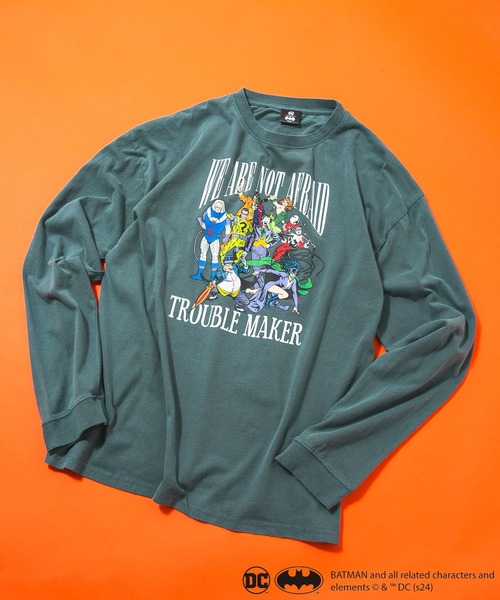 UNIIT（ユニット）の「【BATMAN/バットマン】パウダーブリーチ加工 ビッグシルエットロンT ドロップショルダー オーバーサイズ　ヴィンテージ加工（Tシャツ/カットソー・メンズ・グレー系その他/グレー系その他2/グリーン系その他2/ブルー系その他・LARGE/MEDIUM）」の4枚目の写真