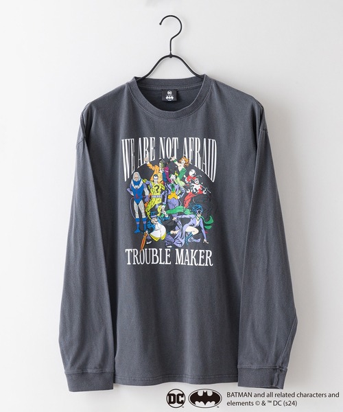 UNIIT（ユニット）の「【BATMAN/バットマン】パウダーブリーチ加工 ビッグシルエットロンT ドロップショルダー オーバーサイズ　ヴィンテージ加工（Tシャツ/カットソー・メンズ・グレー系その他/グレー系その他2/グリーン系その他2/ブルー系その他・LARGE/MEDIUM）」の8枚目の写真