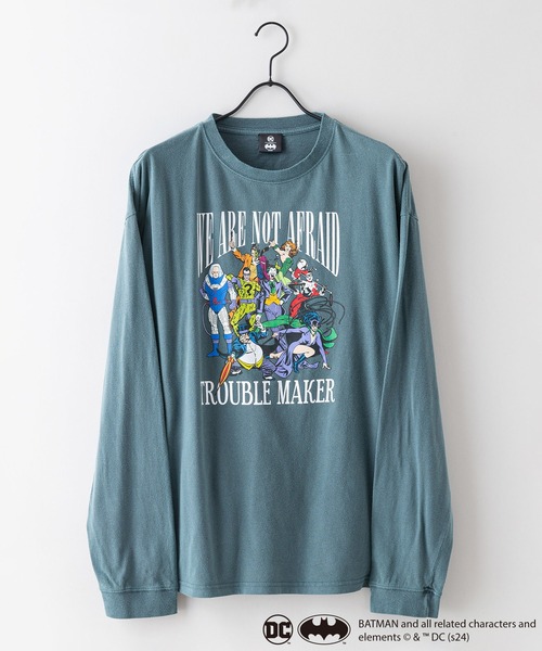 UNIIT（ユニット）の「【BATMAN/バットマン】パウダーブリーチ加工 ビッグシルエットロンT ドロップショルダー オーバーサイズ　ヴィンテージ加工（Tシャツ/カットソー・メンズ・グレー系その他/グレー系その他2/グリーン系その他2/ブルー系その他・LARGE/MEDIUM）」の12枚目の写真