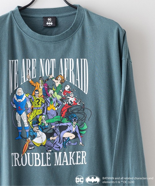 UNIIT（ユニット）の「【BATMAN/バットマン】パウダーブリーチ加工 ビッグシルエットロンT ドロップショルダー オーバーサイズ　ヴィンテージ加工（Tシャツ/カットソー・メンズ・グレー系その他/グレー系その他2/グリーン系その他2/ブルー系その他・LARGE/MEDIUM）」の13枚目の写真