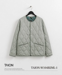【TAION(タイオン)】〈ウィメンズ〉ミリタリー クルーネック ダウンジャケット