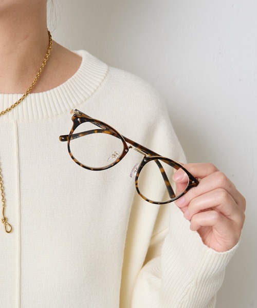PAPILLONNER（パピヨネ）の「ラウンドフレーム眼鏡（サングラス・レディース・ブラック/ブラウン・FREE）」の6枚目の写真