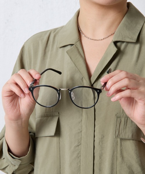 PAPILLONNER（パピヨネ）の「ラウンドフレーム眼鏡（サングラス・レディース・ブラック/ブラウン・FREE）」の4枚目の写真